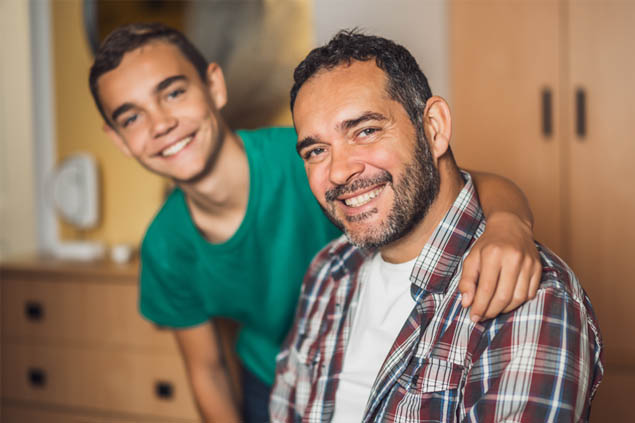 Father and Son taking the first step to fentanyl awareness